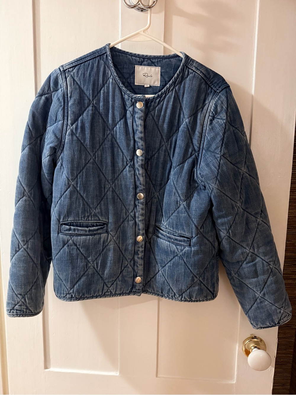 Rails Quilted Denim Jean Jacket - Blue